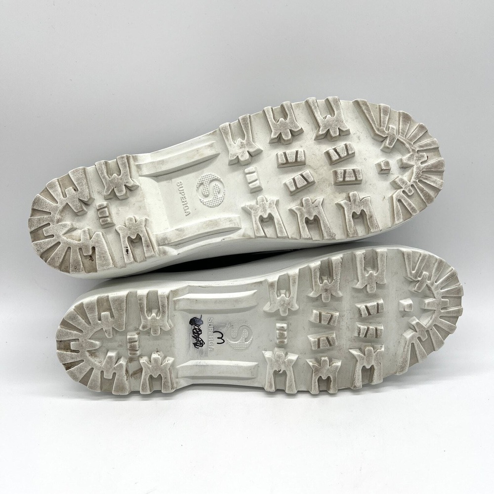ALEXA CHUNG SUPERGA Sneaker 8 Black Platform Edition Velvet 2748 Lug Sole Chunky - Picture 8 of 14